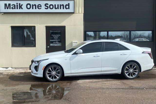2025 Cadillac CT4 with professional window tint in North Bay